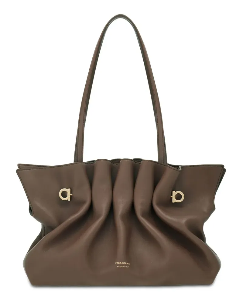 Ferragamo Mittelgroße Soft Schultertasche - Grau Grau