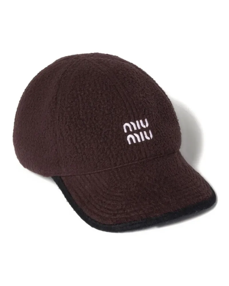 Miu Miu Baseballkappe aus Fleece - Braun Braun