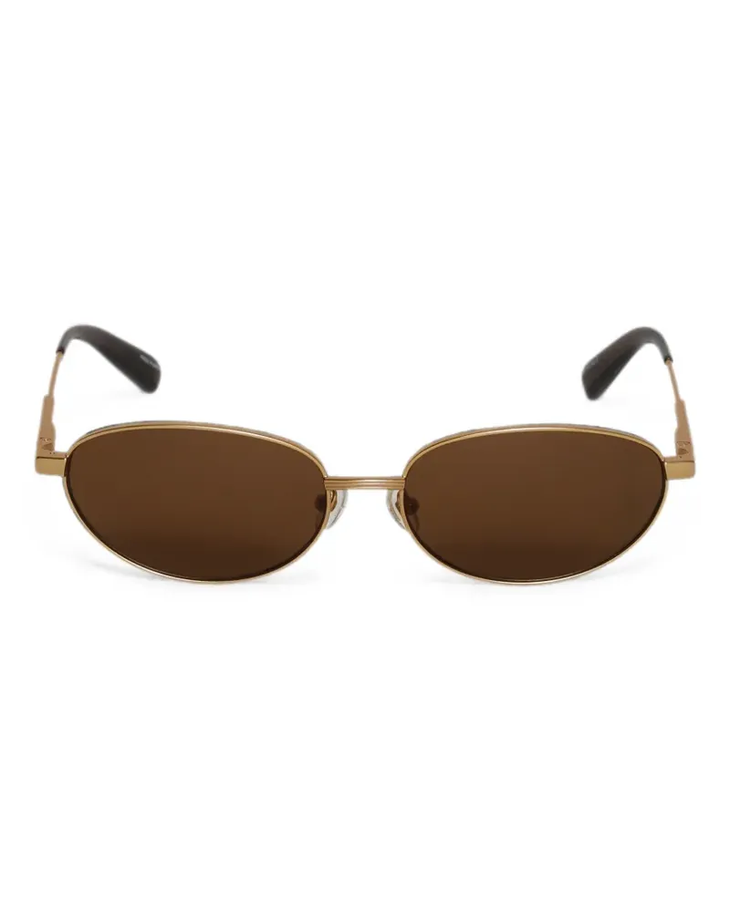 Jacquemus Sonnenbrille mit geometrischem Gestell - Gold Gold