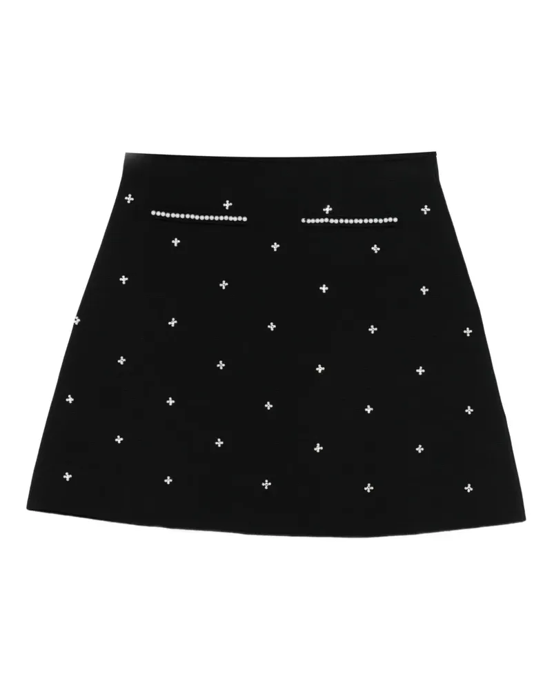 Sandro Minirock mit Strassé-Detail - Schwarz Schwarz