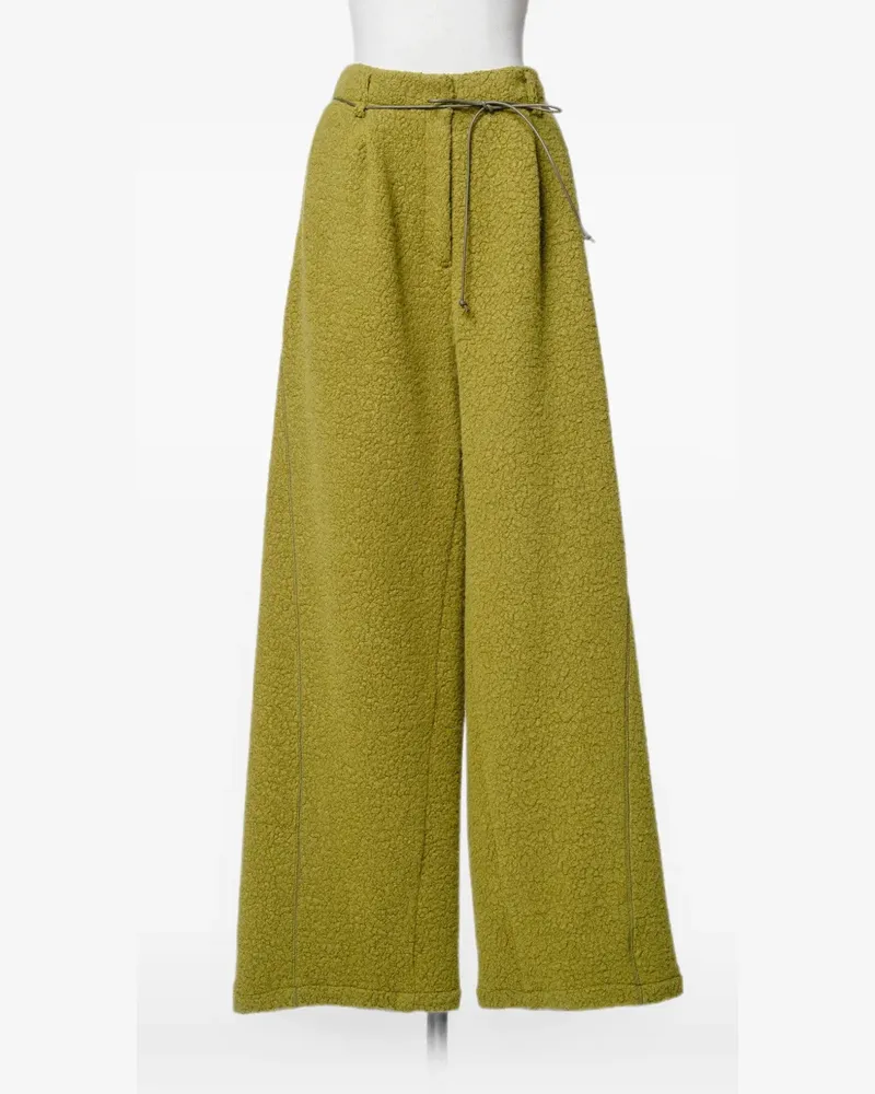 Muller of Yoshiokubo fleece wide-leg trousers - Grün Grün