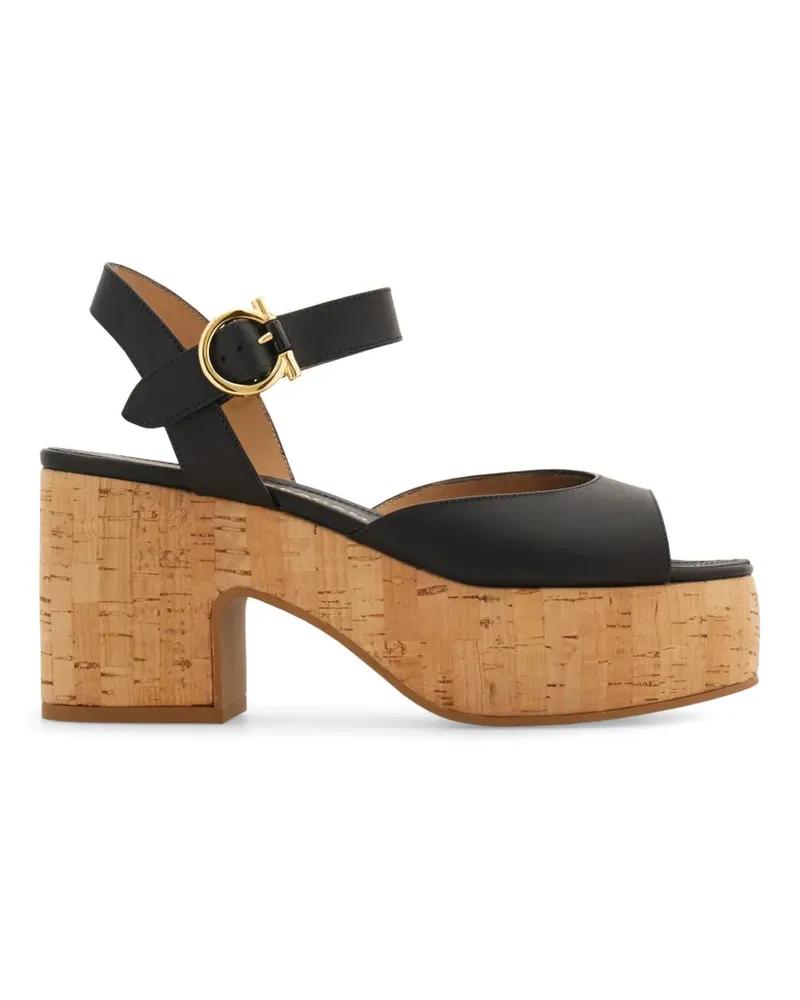 Ferragamo Sandalen mit Plateau - Schwarz Schwarz