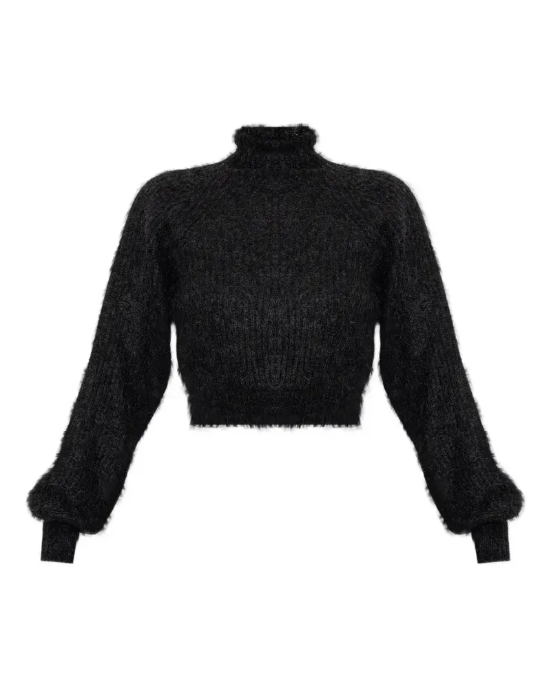 Max Mara Melierter Pullover aus Mohairgarn - Dunkelgrau Grau