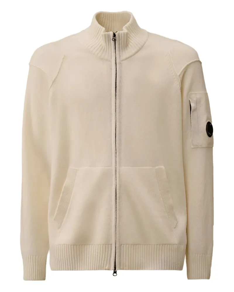 C.P. Company fastening-zip cardigan - Weiß Weiß
