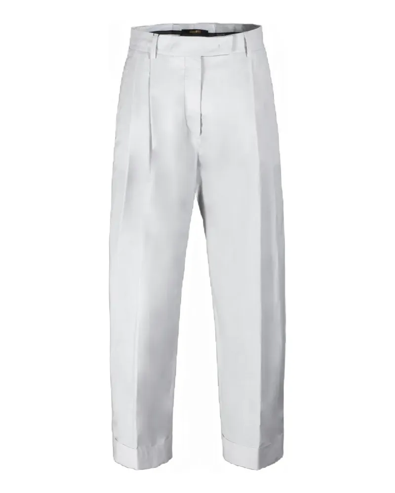 MOORER RUTH-WFC Hose mit Falten - Weiß Weiß