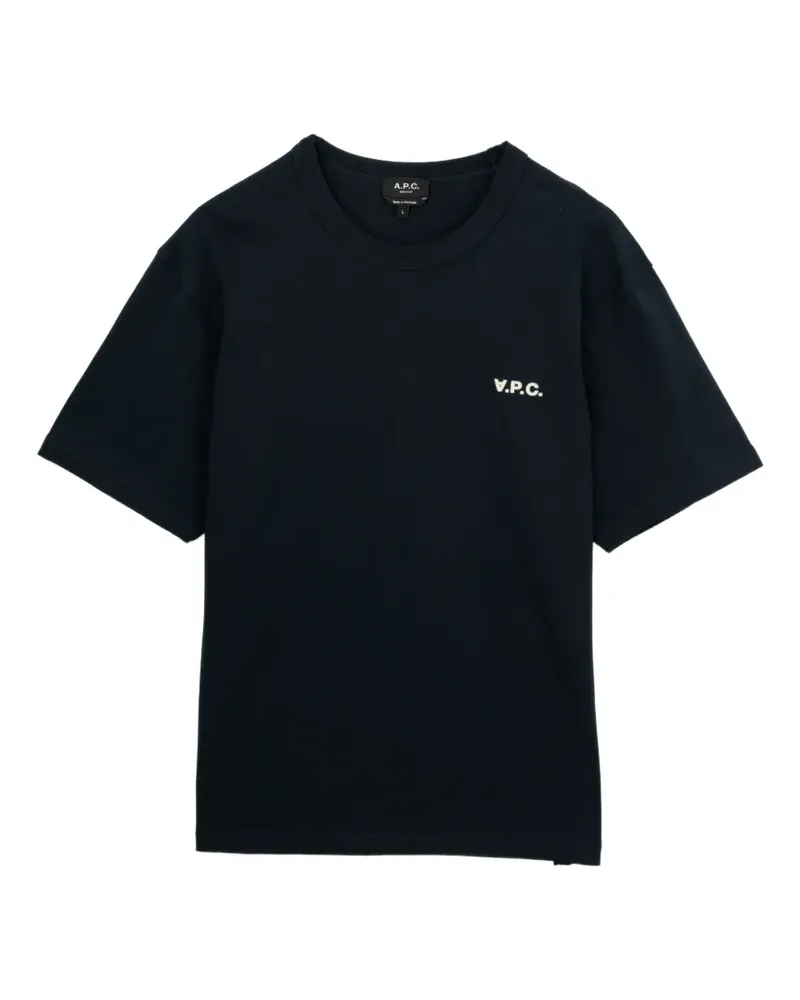 A.P.C. T-Shirt mit VPC-Logo - Blau Blau