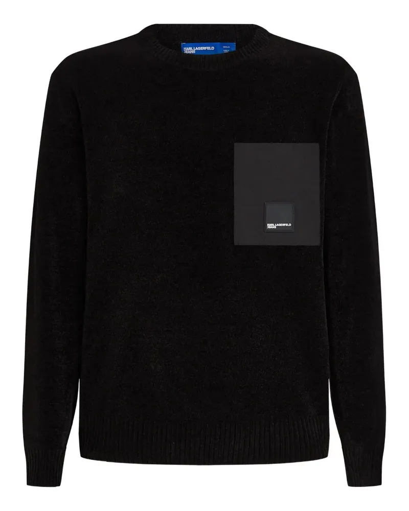 Karl Lagerfeld Pullover mit Logo-Patch - Schwarz Schwarz