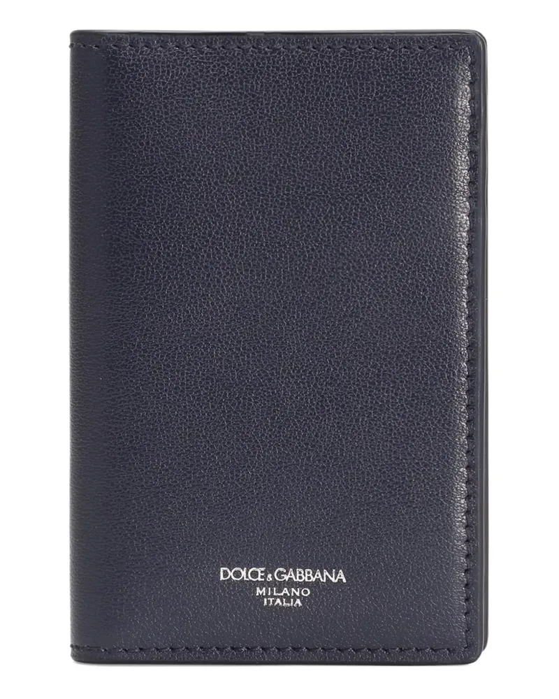 Dolce & Gabbana Kartenetui mit Logo-Stempel - Blau Blau