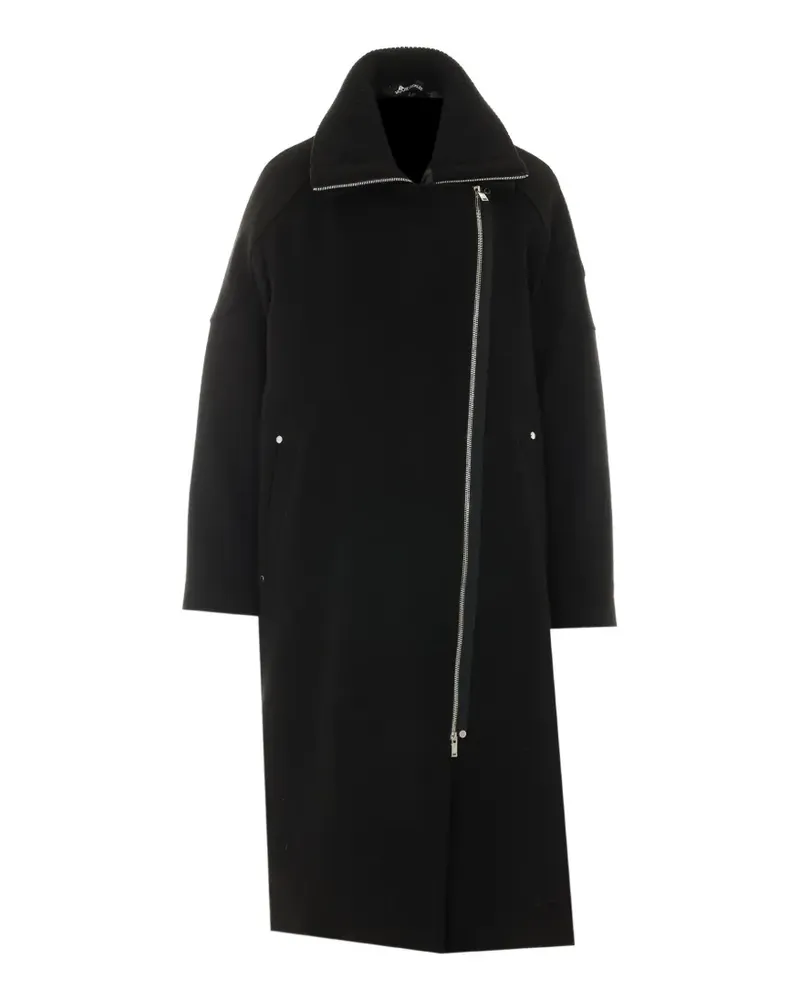 Moose Knuckles Asymmetrischer Mantel - Schwarz Schwarz