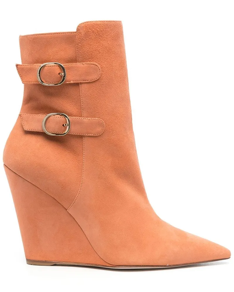 Stuart Weitzman Stiefel mit Schnallen - Orange Orange