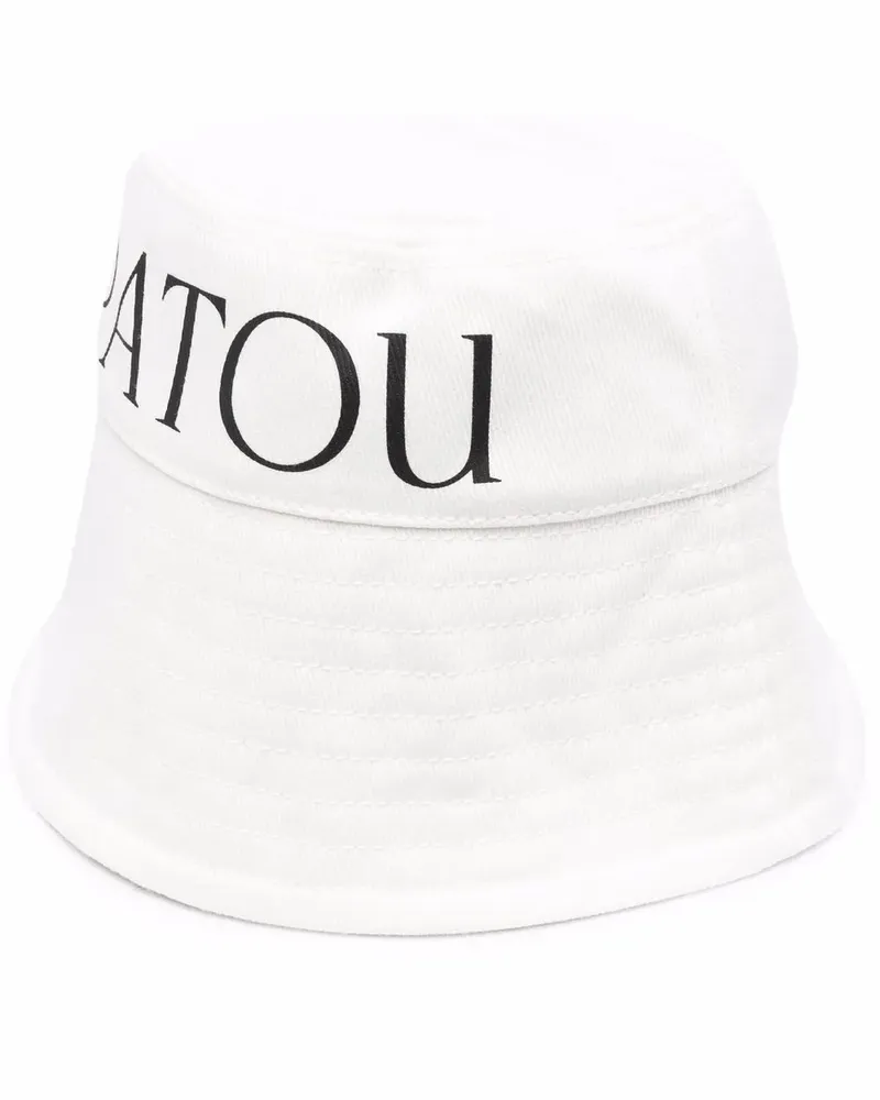 Patou Fischerhut mit Logo-Print - Weiß Weiß