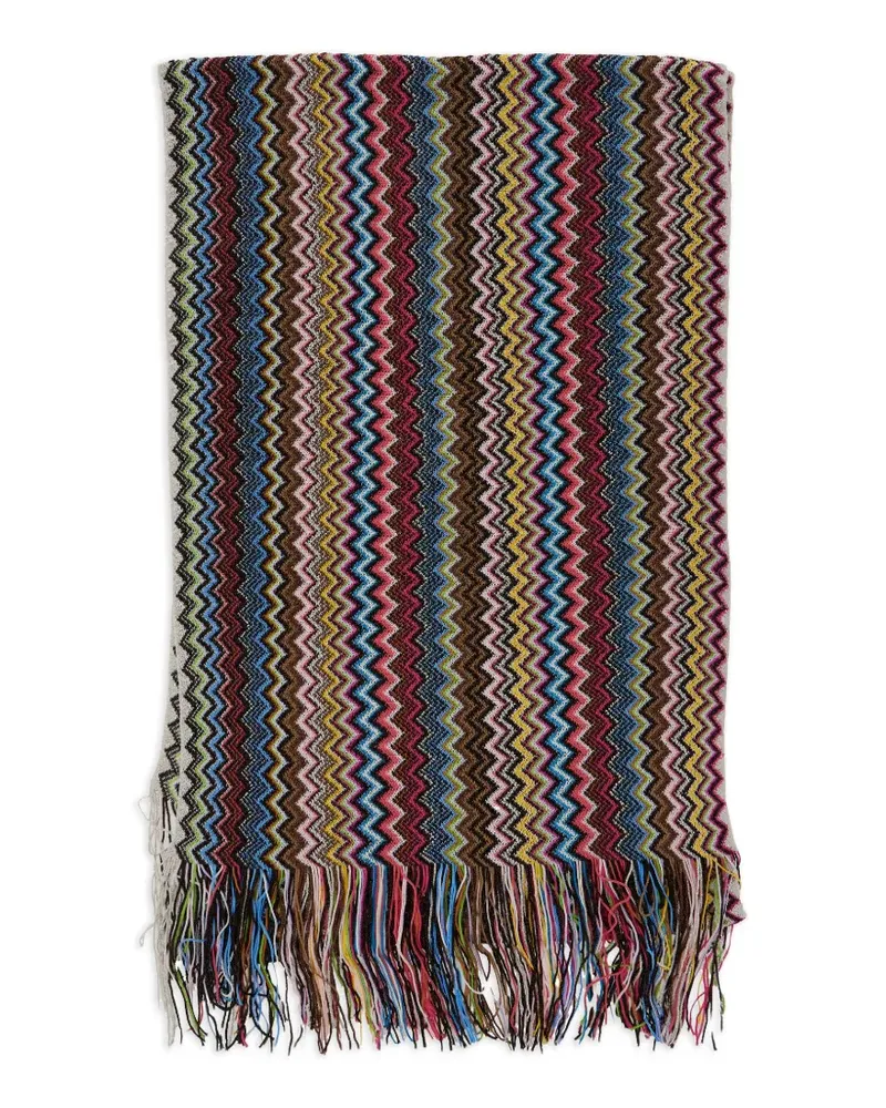 Missoni fringed-trim scarf - Braun Braun