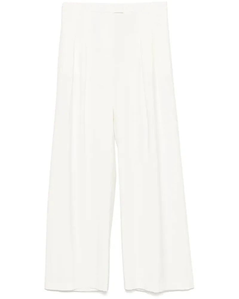 Patrizia Pepe Hose mit Faltendetail - Weiß Weiß