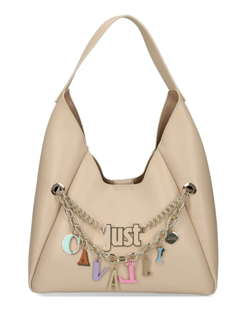 Just Cavalli chain-charm shoulder bag - Nude Nude