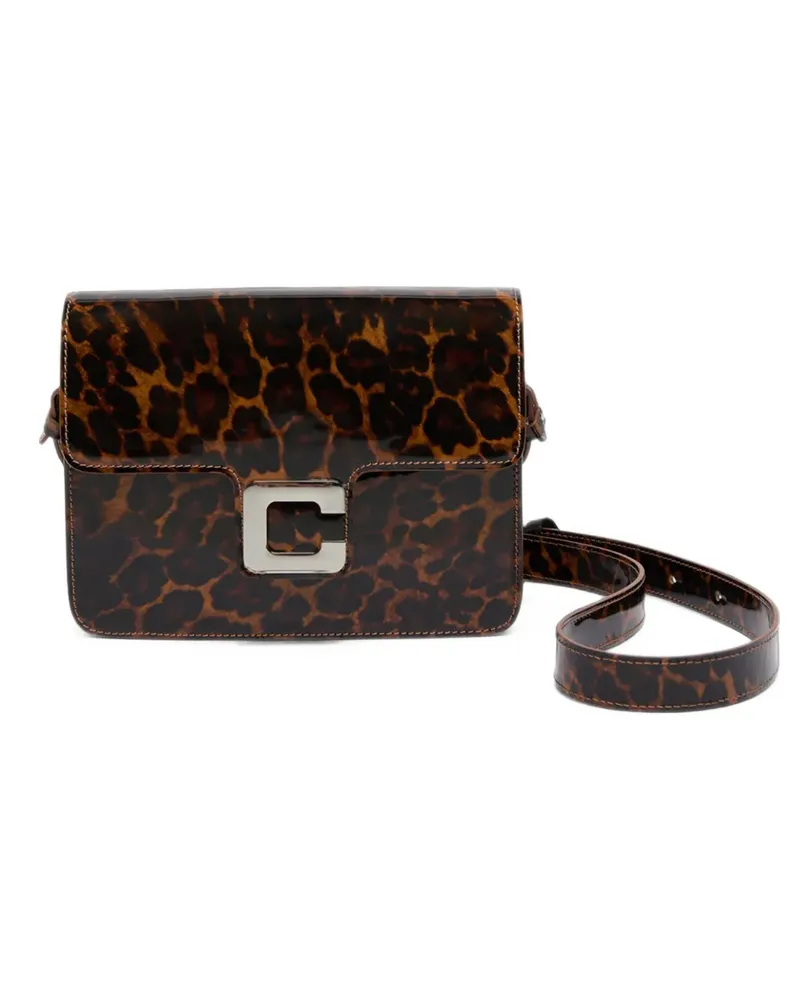 Carel Mabillon Schultertasche mit Leopardenprint - Braun Braun
