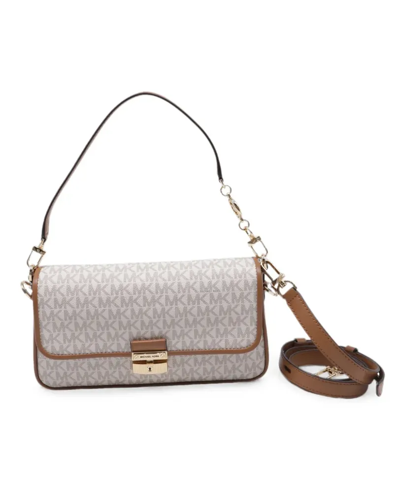 Michael Kors small Bradshaw pattern shoulder bag - Nude Nude