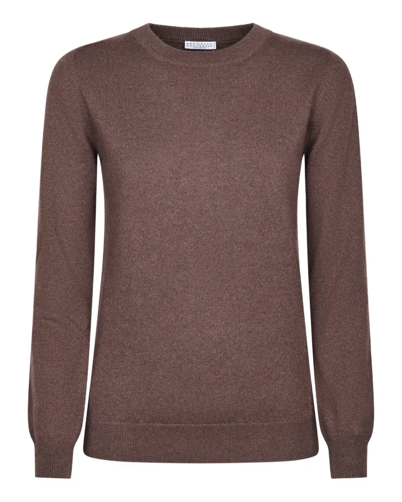 Brunello Cucinelli Pullover mit Monili-Kette - Braun Braun