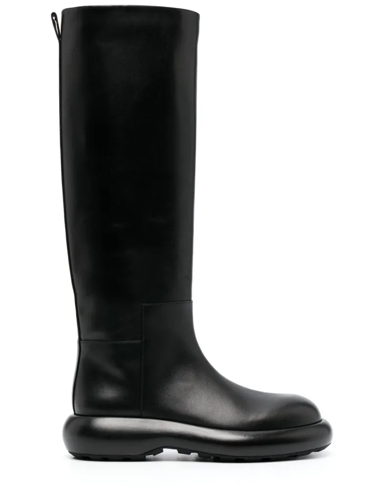 Jil Sander Kniehohe Stiefel - Schwarz Schwarz