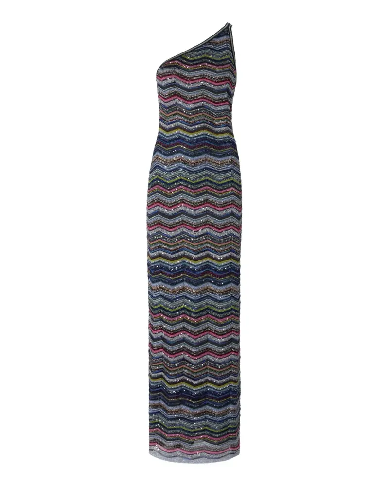 Missoni one-shoulder sequin-embellished maxi dress - Blau Blau