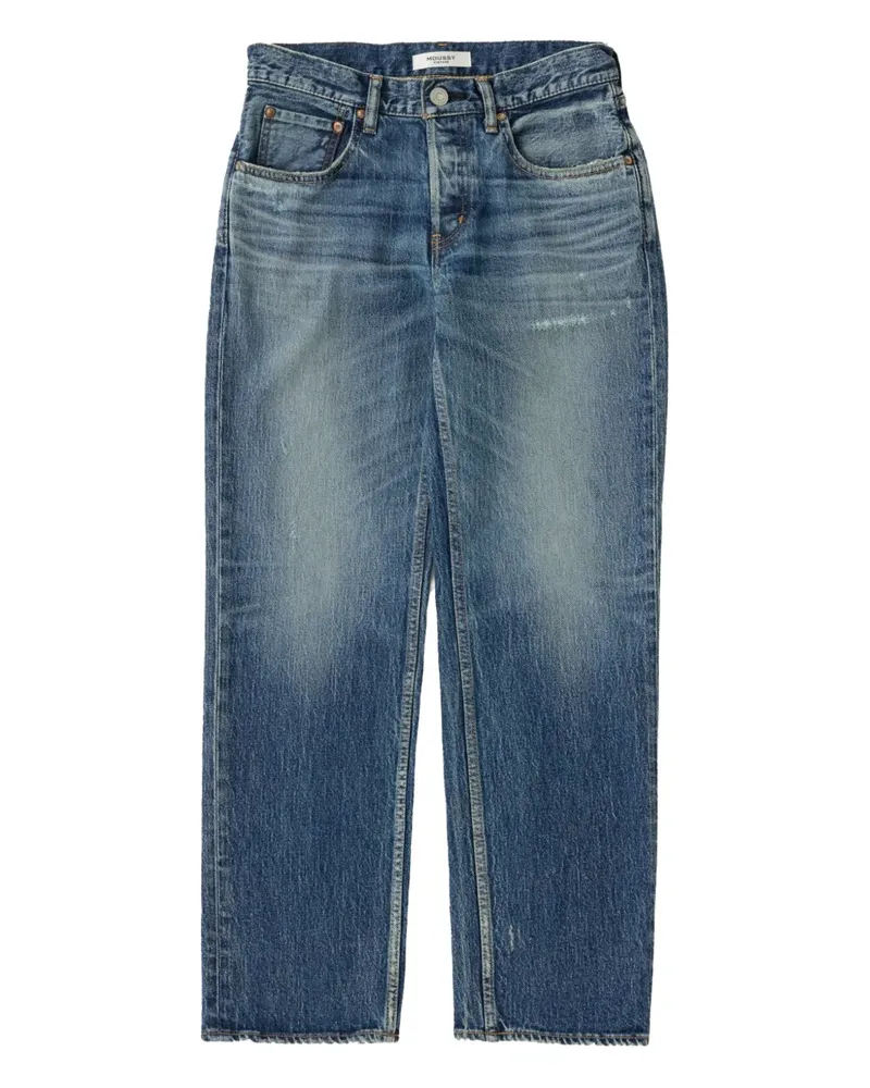 MOUSSY Gerade Jeans im Distressed-Look - Blau Blau