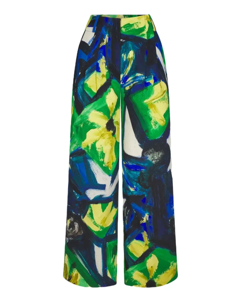 Simon Miller Bloo abstract floral-print trousers - Grün Grün