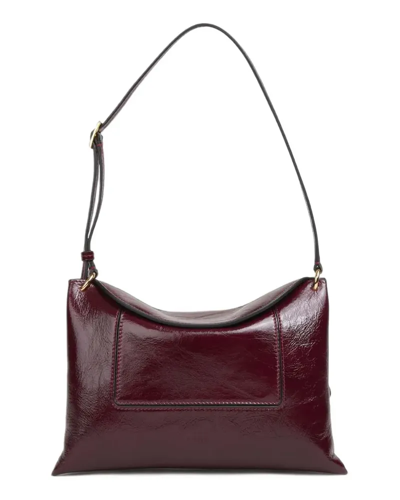 WANDLER glaze-effect leather shoulder bag - Rot Rot