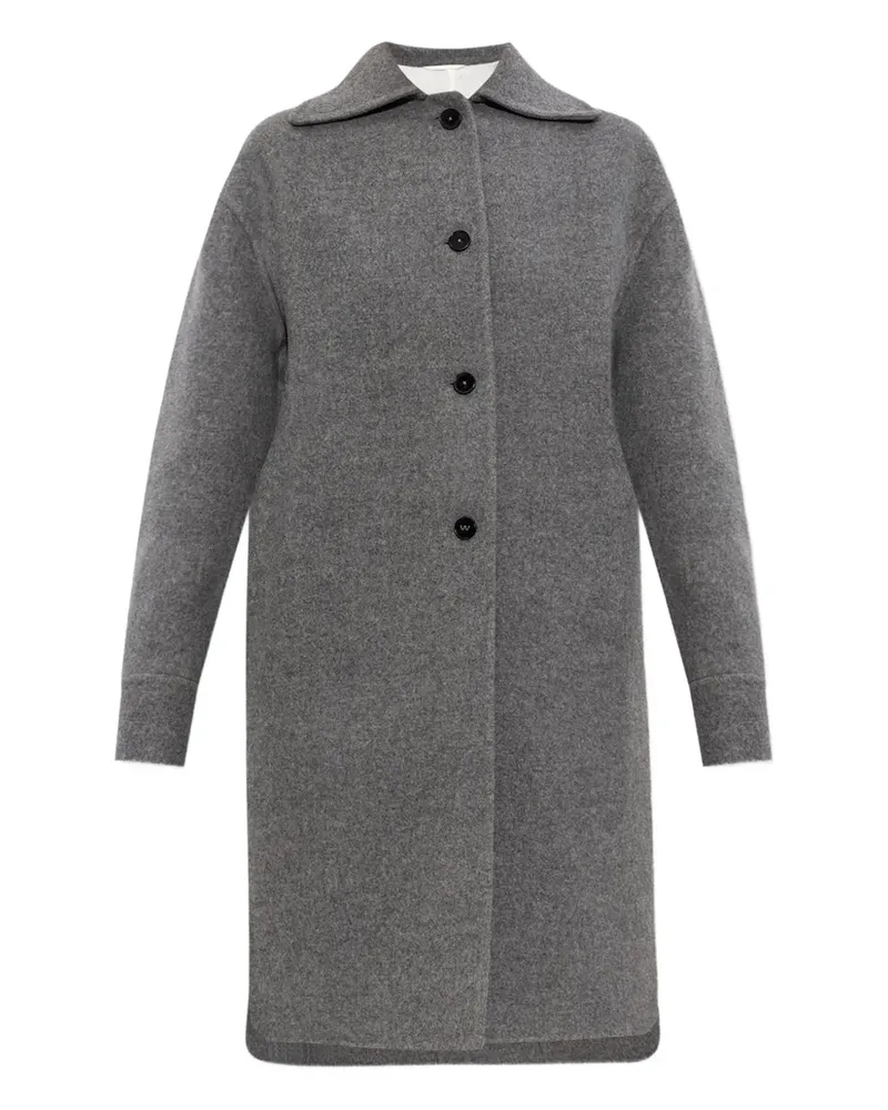 Jil Sander Mantel mit Knopfverschluss - Grau Grau