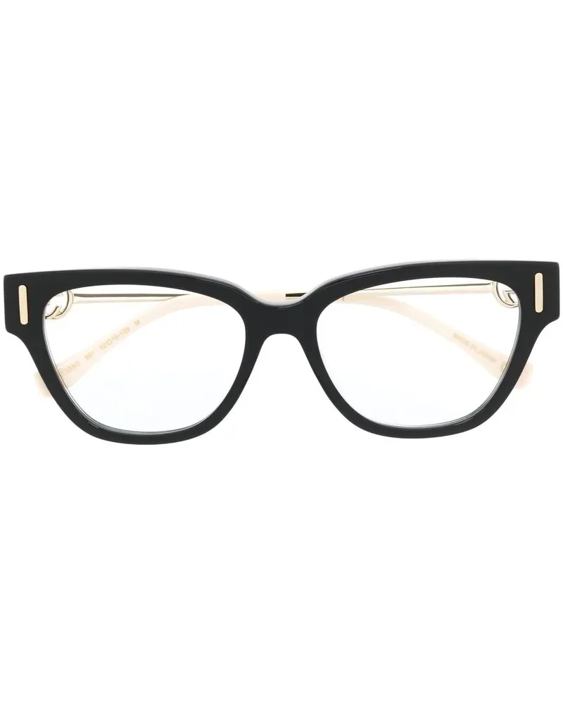 Gucci Brille mit eckigem Gestell - Schwarz Schwarz