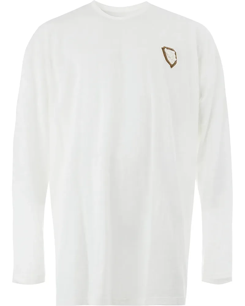 IH NOM UH NIT Langarmshirt mit Patch - Weiß Weiß
