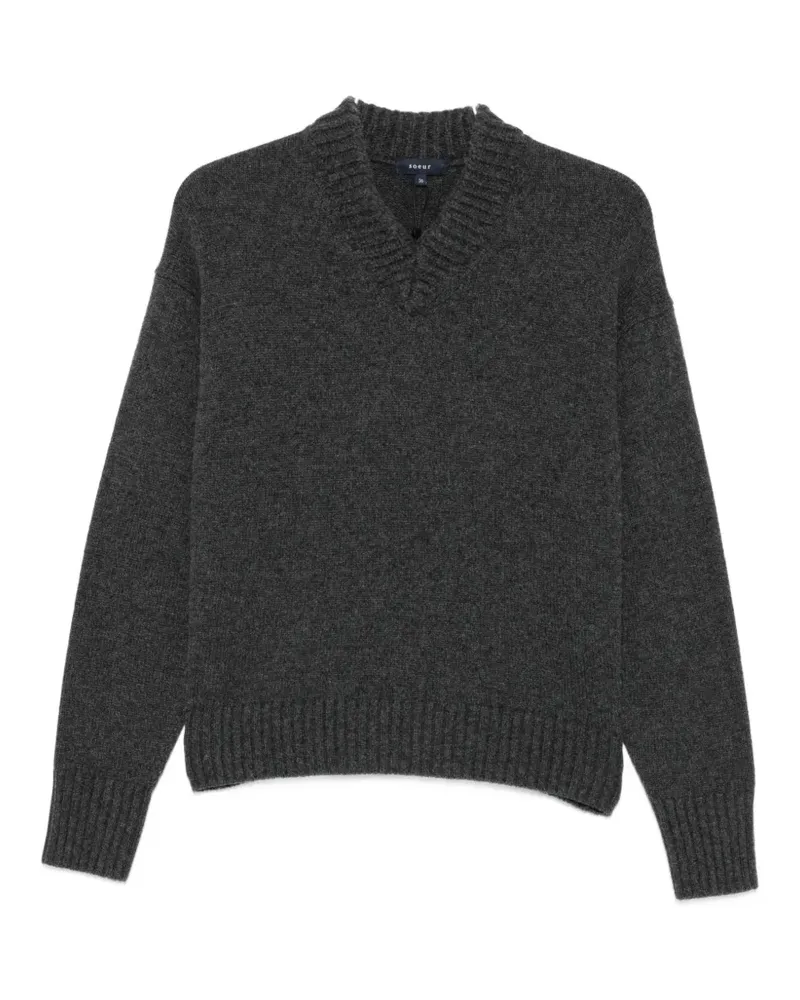 Soeur Julie V-neck sweater - Grau Grau