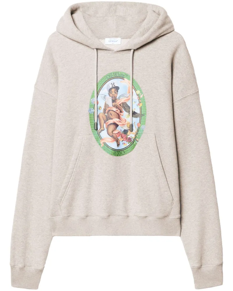 OFF-WHITE Fresco-Oval Skate Hoodie - Grau Grau