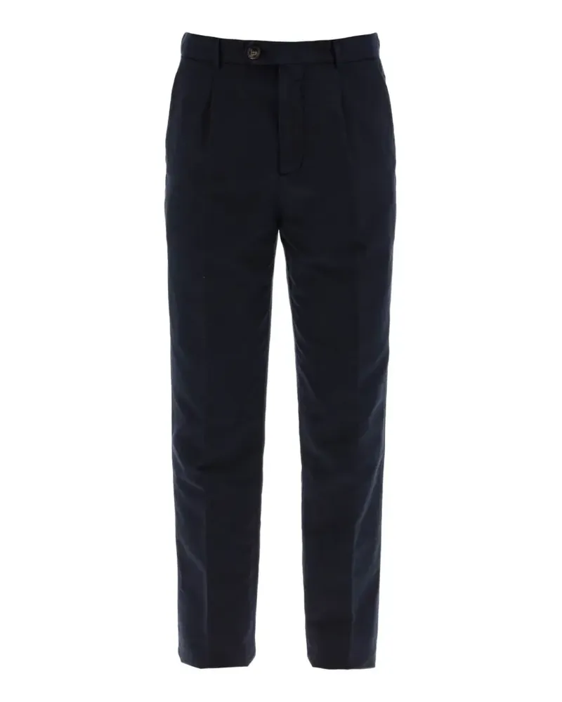 Brunello Cucinelli Tapered-Hose mit Bundfalten - Blau Blau