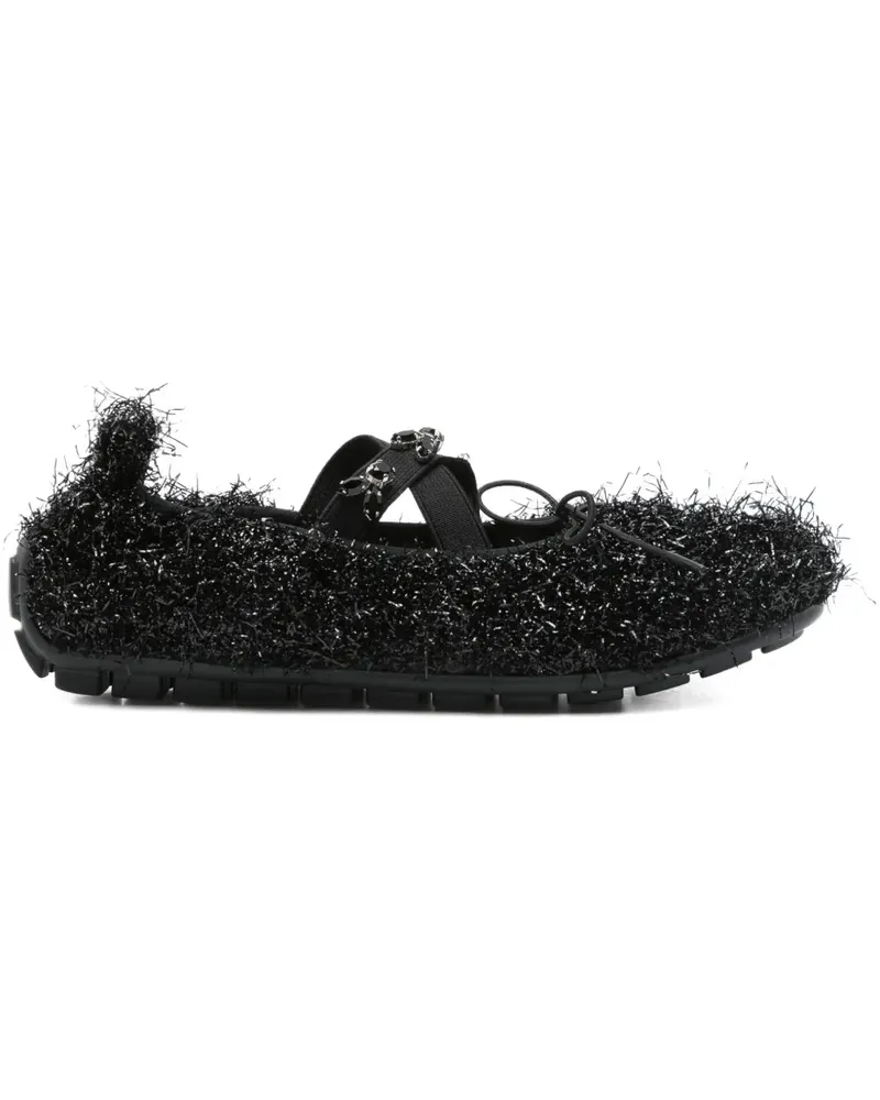Simone Rocha Ballerinas mit Rüschen - Schwarz Schwarz