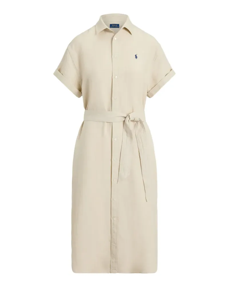 Ralph Lauren Midikleid mit Gürtel - Nude Nude