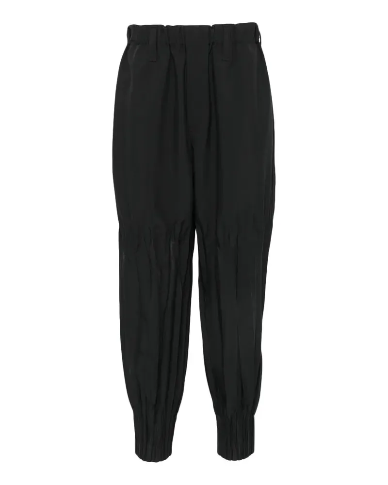 Issey Miyake Hose mit elastischen Bündchen - Schwarz Schwarz