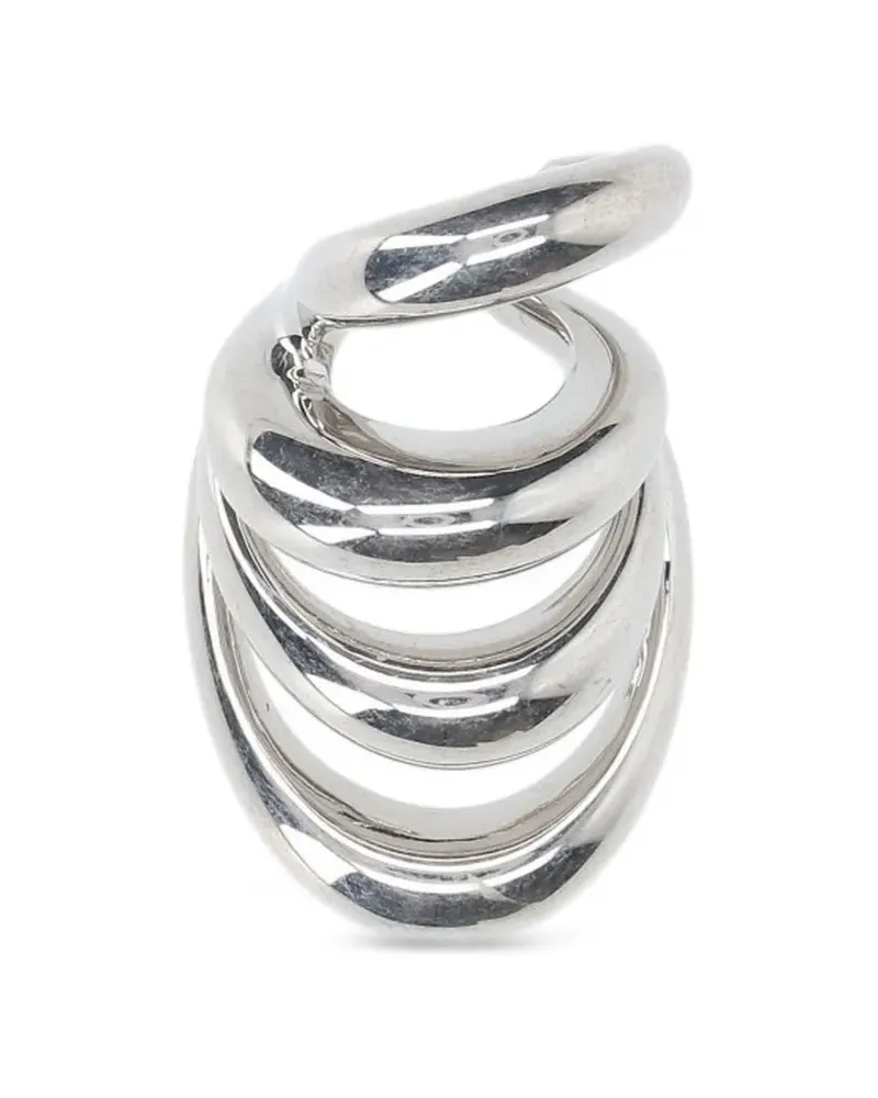 PANCONESI logo-lettering ear cuff - Silber Silber