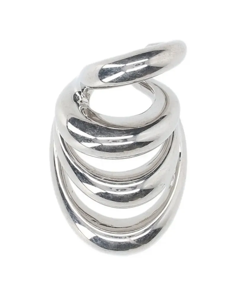 PANCONESI logo-lettering ear cuff - Silber Silber