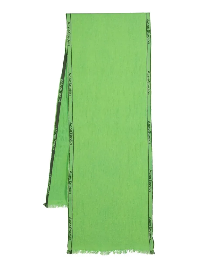 Acne Studios Schal mit Jacquard-Logo - Grün Grün