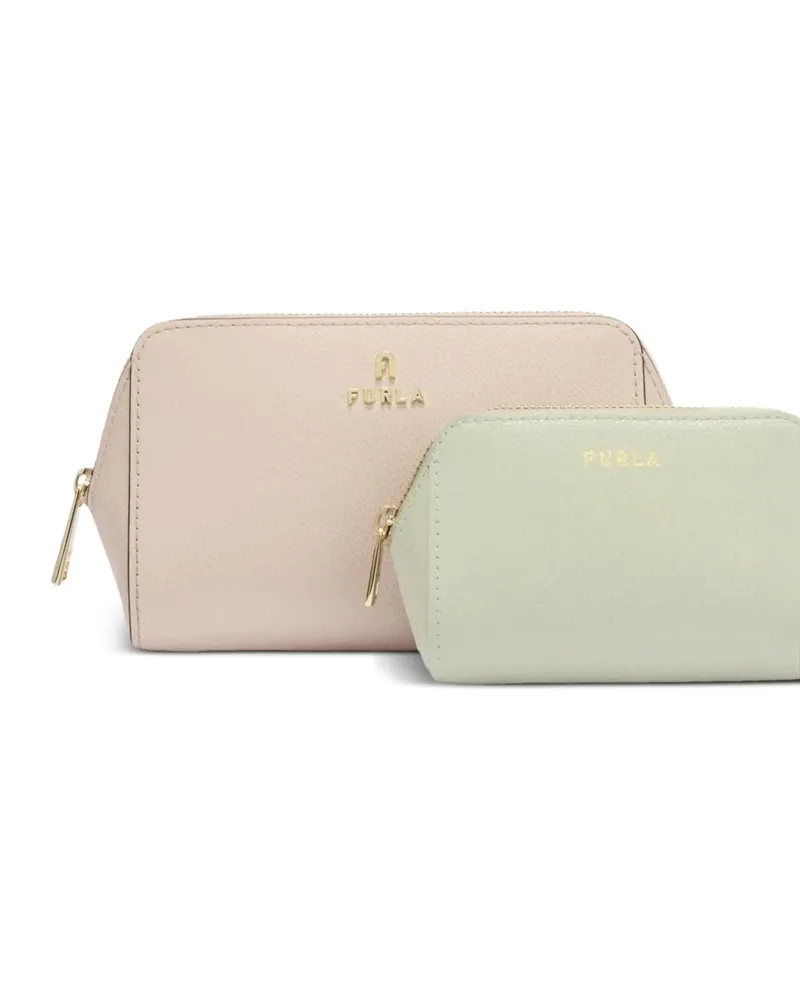 Furla Geschwungene Kosmetiktaschen mit Reißverschluss (2er-Set) - Nude Nude