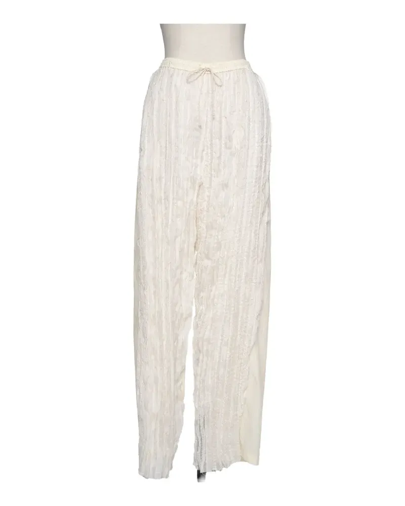 Muller of Yoshiokubo Gerüschte Hose mit Kordelzug - Weiß Weiß