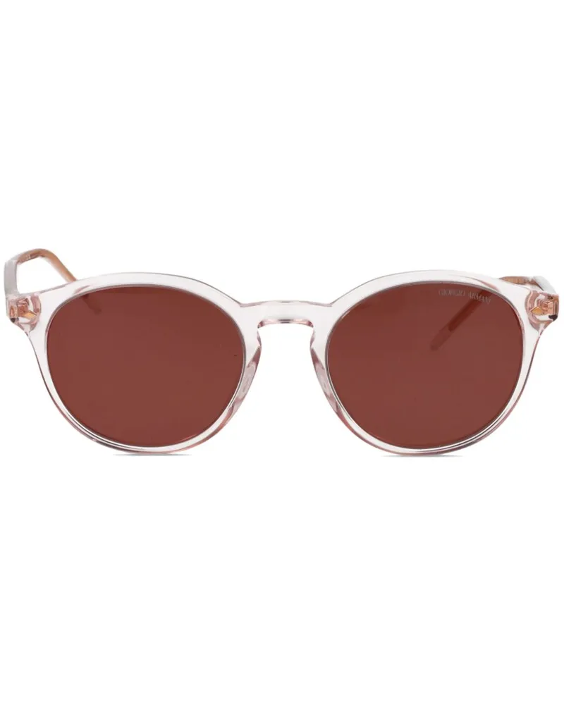 Giorgio Armani Sonnenbrille mit rundem Gestell - Rosa Rosa