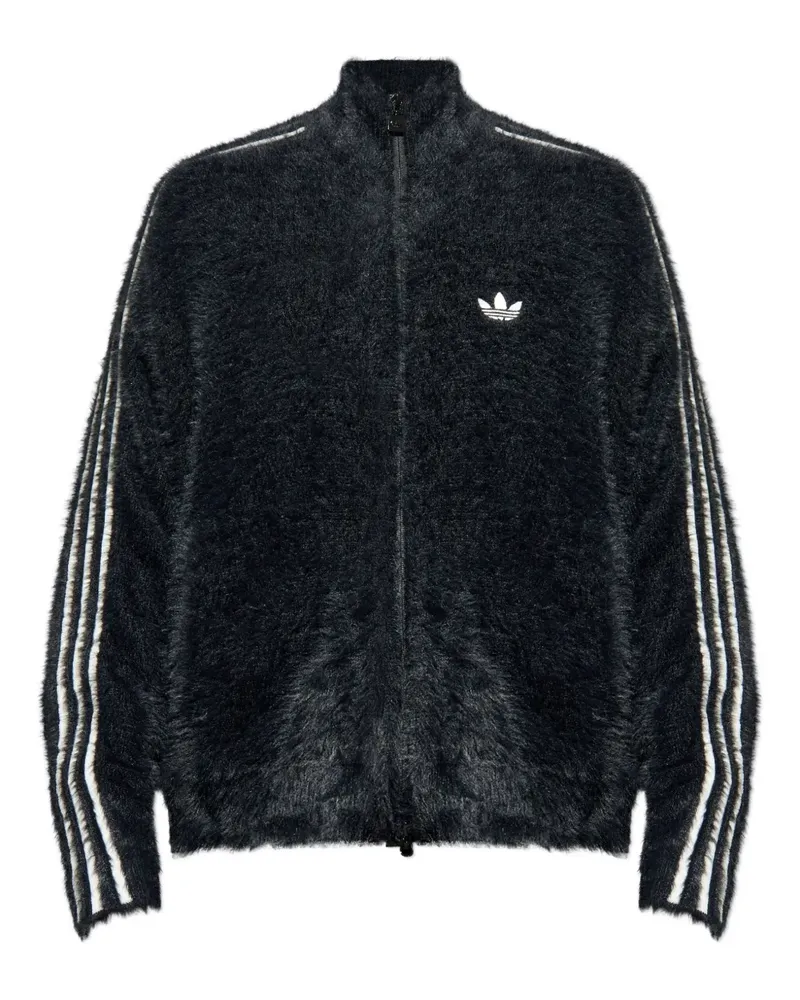 adidas 3-Stripes zip-up cardigan - Schwarz Schwarz