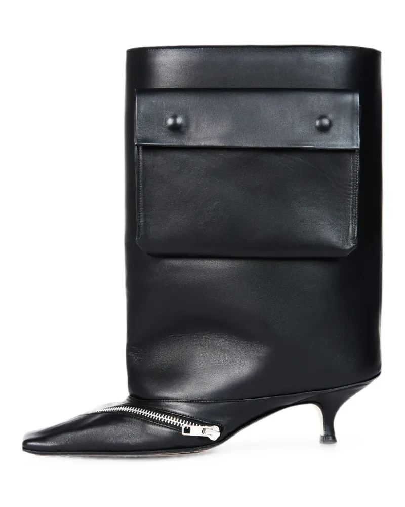 A.W.A.K.E. Dana Stiefel mit Klappentaschen - Schwarz Schwarz
