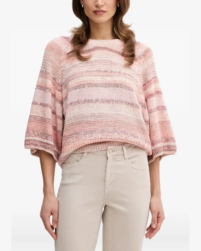 Mos Mosh MMEdele striped raglan-sleeve sweater - Rosa Rosa