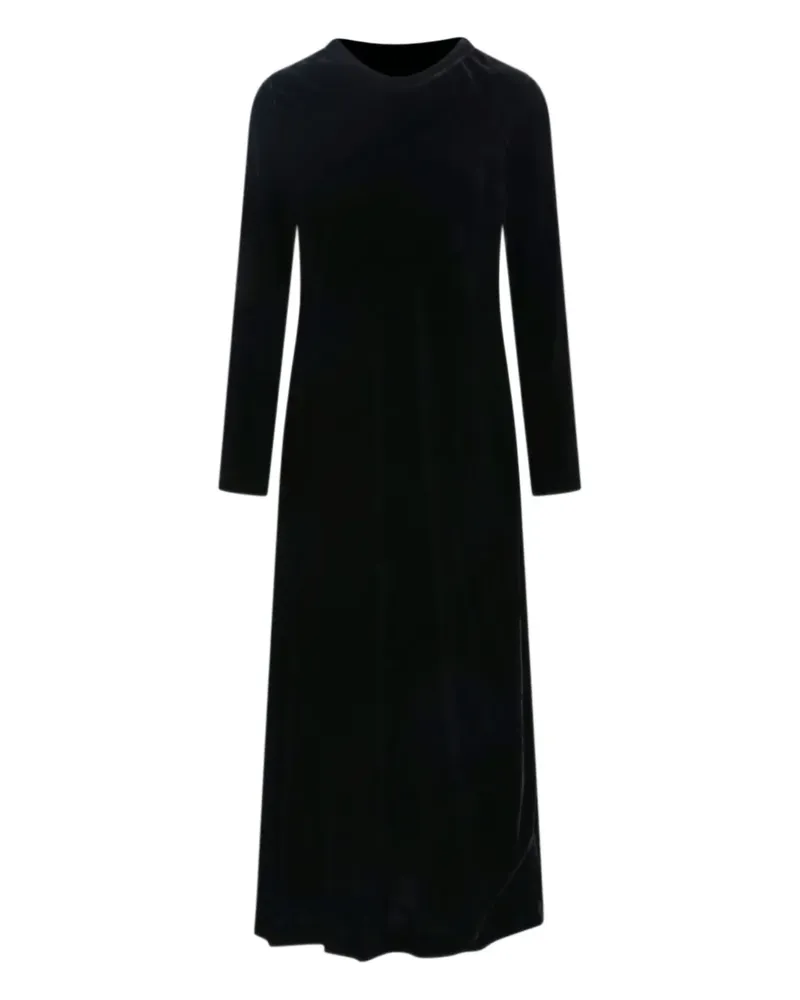 ASPESI Midikleid aus Samt - Schwarz Schwarz