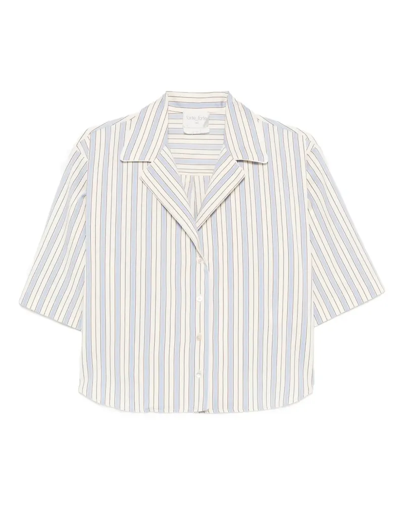 forte_forte Gestreiftes Hemd - Nude Nude