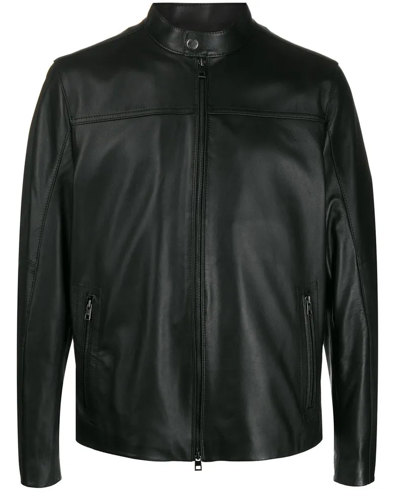 Michael Kors Bikerjacke mit Stehkragen - Schwarz Schwarz