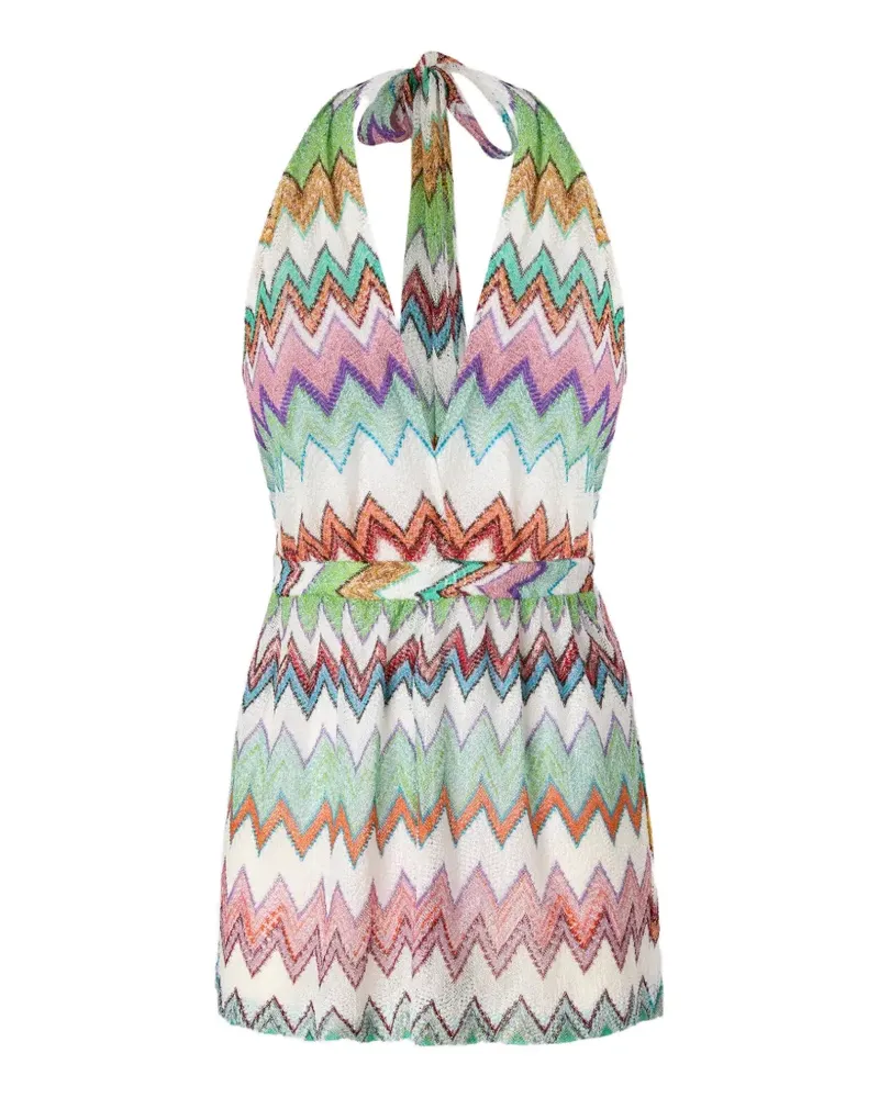 Missoni Zickzack-Playsuit mit V-Ausschnitt - Weiß Weiß