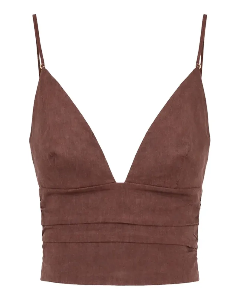 Pinko Oberteil mit V-Ausschnitt - Braun Braun