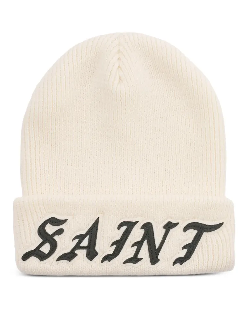 SAINT MXXXXXX logo-appliqué beanie hat - Weiß Weiß